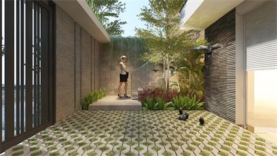 Thiết kế biệt thự phố không gian xanh tại Nghệ An 
