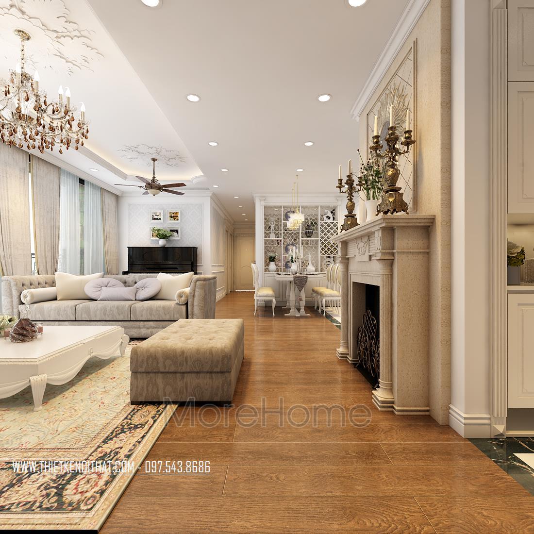 Thiết kế chung cư ParkHill Tân cổ điển - Anh Khánh
